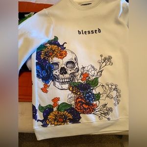 Skull Floral Sweatshirt